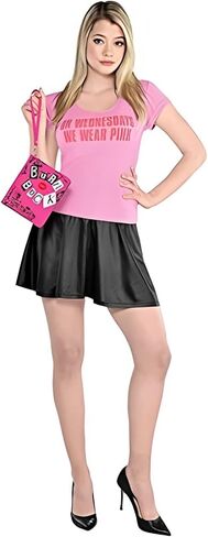 Pink Mean Girls T-shirt and Pouch Bag Costume Set, S/M in Saudi Arabia