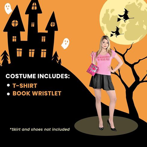 Pink Mean Girls T-shirt and Pouch Bag Costume Set, S/M in Saudi Arabia