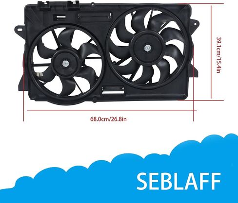 Radiator Cooling Fan Assembly Iron Replacement for Mustang 2.3L 2015-2022 in Saudi Arabia