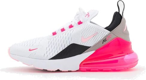 Nike Womens Air Max 270 Sneakers, White/White/Black/Green Shock, Size 5.5 in Saudi Arabia