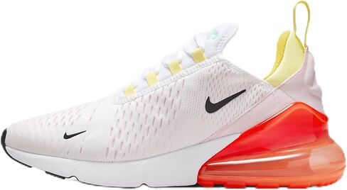 Nike Womens Air Max 270 Sneakers, White/White/Black/Green Shock, Size 5.5 in Saudi Arabia