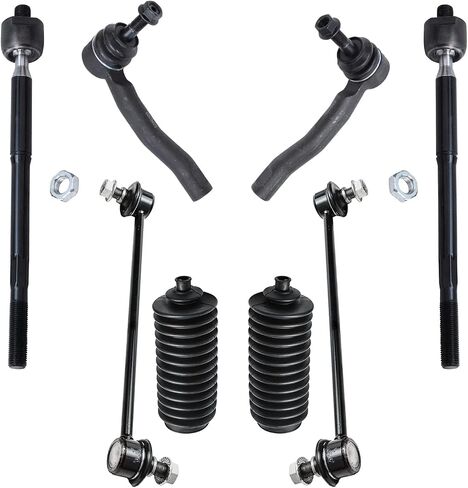 Detroit Axle - Front Sway Bars Tie Rods Kit for 2004-2009 Toyota Prius 2005 2006 2007 2008, 4 Inner & Outer Tie Rods, 2 Stabilizer Sway Bar Links, 2 Boots, Replacement in Saudi Arabia
