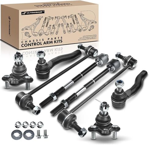 A-Premium Set of 8, Front Sway Bar Link, Lower Ball Joint, Inner Outer Tie Rod End, Compatible with Toyota Corolla 2003 2004 2005 2006 2007 2008 in Saudi Arabia