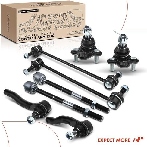 A-Premium Set of 8, Front Sway Bar Link, Lower Ball Joint, Inner Outer Tie Rod End, Compatible with Toyota Corolla 2003 2004 2005 2006 2007 2008 in Saudi Arabia