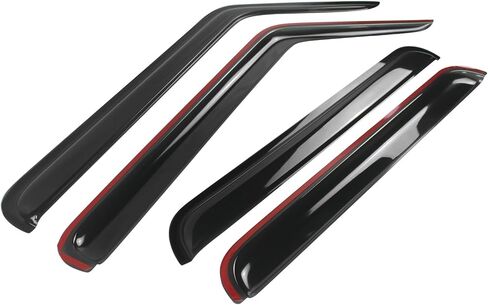 IKON MOTORSPORTS Tape On External Window Visor, Deflector Compatible with 2006-2010 Jeep Commander, Slim Tinted Acrylic in Saudi Arabia