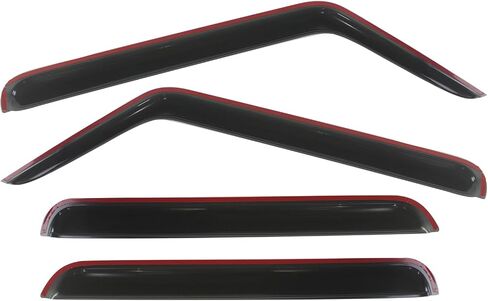 IKON MOTORSPORTS Tape On External Window Visor, Deflector Compatible with 2006-2010 Jeep Commander, Slim Tinted Acrylic in Saudi Arabia