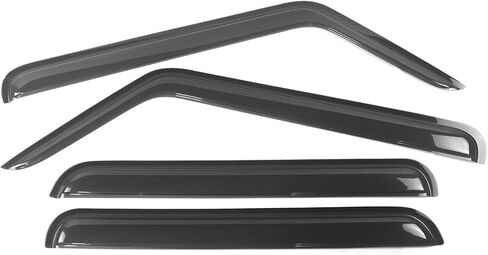 IKON MOTORSPORTS Tape On External Window Visor, Deflector Compatible with 2006-2010 Jeep Commander, Slim Tinted Acrylic in Saudi Arabia