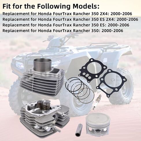 مجموعة طعنات رأس الأسطوانة 13101-HN5-670 MK1000988 استبدال Honda Fourtrax Rancher 350 ES 2X4 2000-2006 13103-HN5-670 12100-HN5-670 Geluoxi in Kuwait