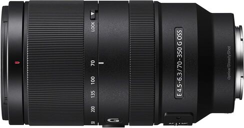 حزمة عدسة Sony Alpha 70-350mm F4.5-6.3 G OSS Super-Telephoto APS-C (أسود) مع منفاخ ملحقات متقدمة بكسل ومجموعة تنظيف | (SEL70350G) in Kuwait