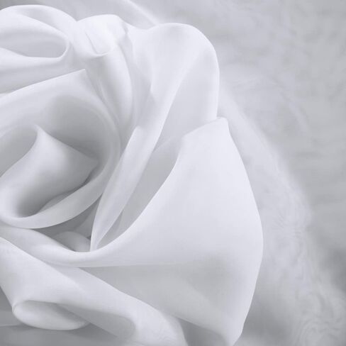 Extra Long White Sheer Curtain 120" Long with Rod Pocket - Voile Sheer Curtain in Saudi Arabia