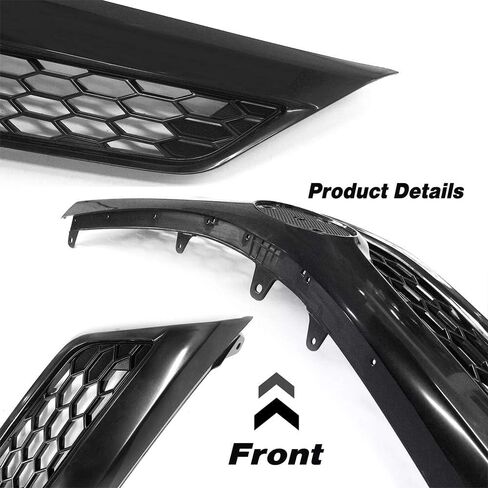 Bewild Front Bumper Upper Grille Black Hood Grill Fit for 2012 2013 2014 Toyota Camry SE XSE Black Camry Front Mesh Cover 5310106340C0, TO1200354 Factory Style in Saudi Arabia