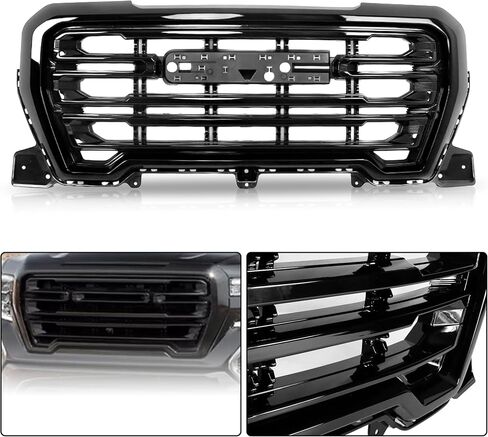 لعام 2019 2020 2021 GMC Sierra 1500 AT4 Denali Front Grille Grille Grill Pumper Gloss Assembly Black in Kuwait