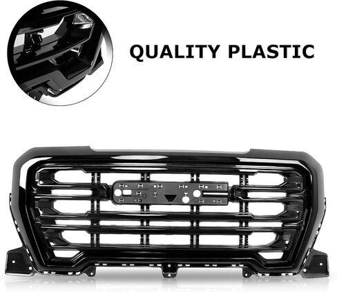لعام 2019 2020 2021 GMC Sierra 1500 AT4 Denali Front Grille Grille Grill Pumper Gloss Assembly Black in Kuwait