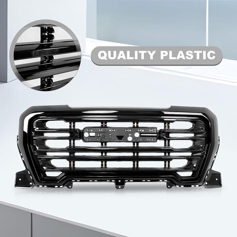 لعام 2019 2020 2021 GMC Sierra 1500 AT4 Denali Front Grille Grille Grill Pumper Gloss Assembly Black in Kuwait