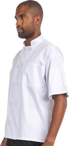 Hey Chef Unisex Arlene Top - Short Sleeves Classic 10 Button Chef Coat in Kuwait