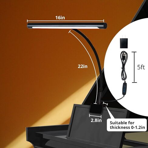 Computer Monitor Light Bar - LED Desktop/Home/Office Lamp - Rotatable Gravity Ball - Fits 0.3"-1.6" Thick Screens - 3 Color & 10 Brightness Levels in Saudi Arabia