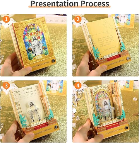 3D Art Calendar Memo Pad 2025 ، Creative Time Piece Calendar Magic Castle Rip Away Paper Corving Licky DIY ملاحظة in Kuwait