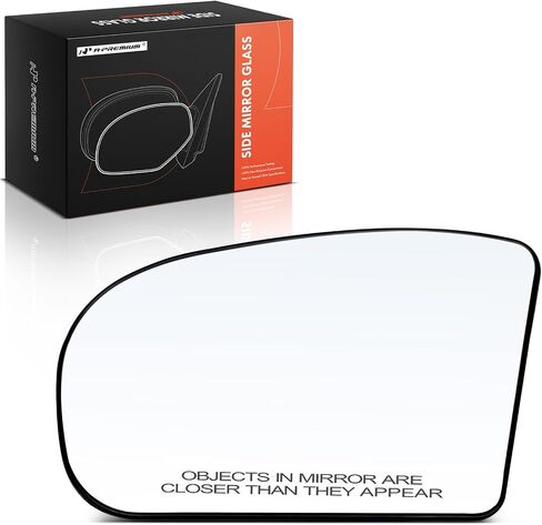 A-Premium Left Driver Side Heated Mirror Glass with Backing Plate - Compatible with Mercedes-Benz C230, C240, C280, C320, C350, C32 C55 E55 AMG, E320, E500 - Exterior Side View Flat Mirror in Saudi Arabia
