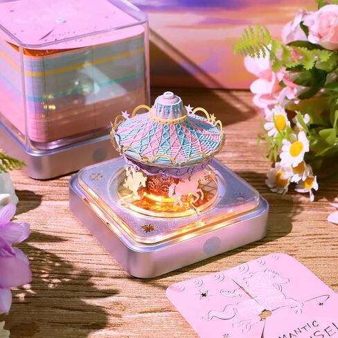 3D Art Calendar Memo Pad 2025, Creative Time Piece Calendar Magic Castle Rip Away Paper Carving Sticky DIY Note in Kuwait
