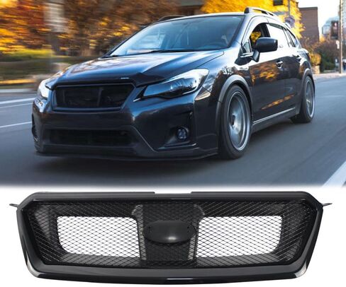 Front Sporty Black Mesh Grille Grill Assembly Compatible with 2012-2016 Impreza and 2013-2015 XV Crosstrek 2016 2017 Crosstrek J1010FJ010V2 in Saudi Arabia