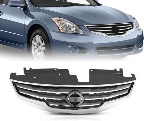 Karpal Grille Chrome Shell Black Insert متوافق مع 2010 2012 2012 Nissan Altima استبدال NI1200236 in Saudi Arabia