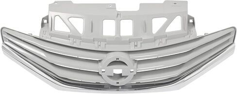 HECASA Grille Compatible with 2014-2017 Nissan Versa Note Replacement for 623103VY0A NI1200257 Front Bumper Upper Grill Plastic(ABS) Chrome Black+Silvery in Saudi Arabia