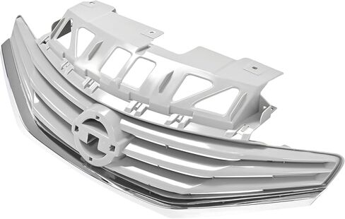 HECASA Grille Compatible with 2014-2017 Nissan Versa Note Replacement for 623103VY0A NI1200257 Front Bumper Upper Grill Plastic(ABS) Chrome Black+Silvery in Saudi Arabia