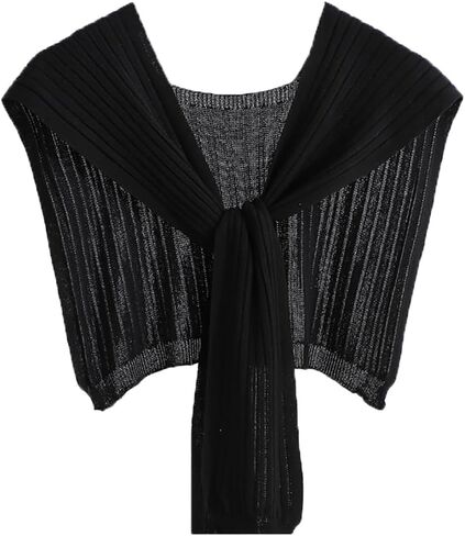 Women's Sweater Shawl Wraps Ice Silk Shoulder Tie Top Lightweight Shoulder Cape Accessories Knotted Shawls 2025 in Saudi Arabia