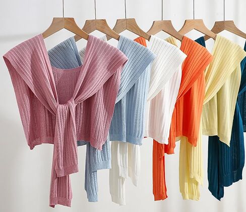 Women's Sweater Shawl Wraps Ice Silk Shoulder Tie Top Lightweight Shoulder Cape Accessories Knotted Shawls 2025 in Saudi Arabia