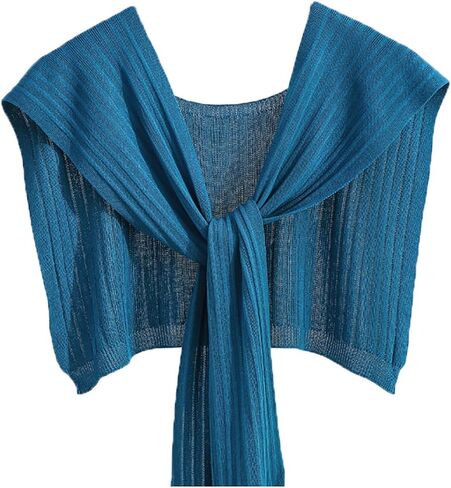 Women's Sweater Shawl Wraps Ice Silk Shoulder Tie Top Lightweight Shoulder Cape Accessories Knotted Shawls 2025 in Saudi Arabia