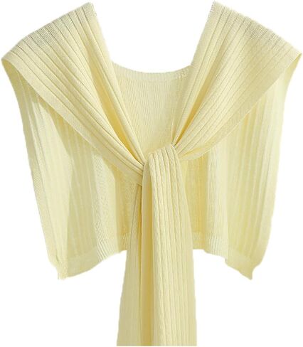 Women's Sweater Shawl Wraps Ice Silk Shoulder Tie Top Lightweight Shoulder Cape Accessories Knotted Shawls 2025 in Saudi Arabia