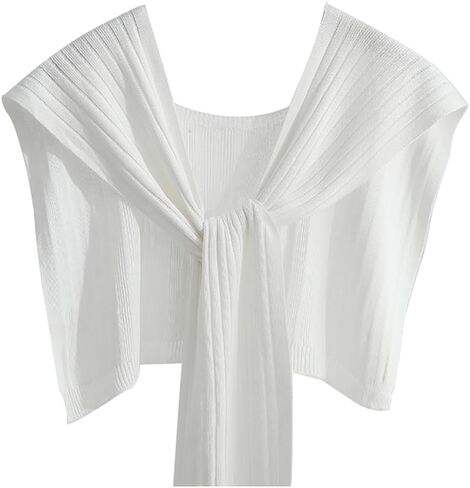 Women's Sweater Shawl Wraps Ice Silk Shoulder Tie Top Lightweight Shoulder Cape Accessories Knotted Shawls 2025 in Saudi Arabia