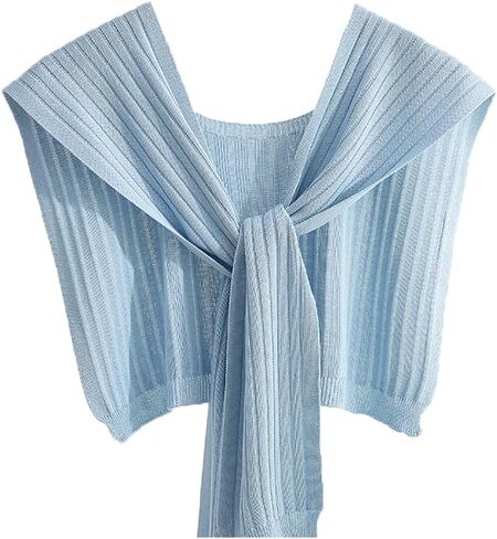 Women's Sweater Shawl Wraps Ice Silk Shoulder Tie Top Lightweight Shoulder Cape Accessories Knotted Shawls 2025 in Saudi Arabia