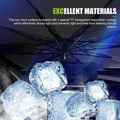 Auto Front Windshield Sun Shade Umbrella, Windshield Sun Shade Umbrella for Car Vinyl Coating, Foldable Car Umbrella Sunshade with UV Block Protection (NO Opening Design) in Saudi Arabia