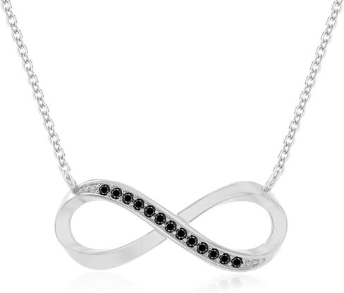 Natural Gemstone Infinity Pendant Necklaces for Women in 925 Silver/18K Yellow/Rose Gold Vermeil, Birthstone Jewelry Gifts for Her Birthdays, Wedding Anniversaries, Mothers Day, Valentines, Christmas in Saudi Arabia