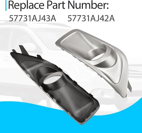 Front Driving Fog Light Bezel Cover Compatible with Subaru Outback 2010-2012 Replaces 57731AJ43A 57731AJ42A, 1 Pair in Saudi Arabia