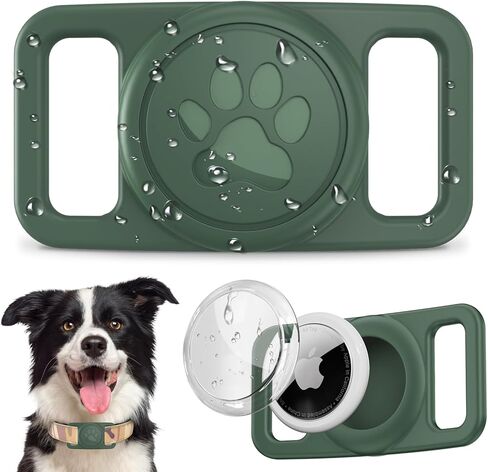 للياقة الكلاب الجوية ، حامل طوق الكلاب المقاوم للماء متوافق مع حوافس Apple Air ، للكلاب وترابطات Cat Pets Air Tag حامل (أسود) in Kuwait