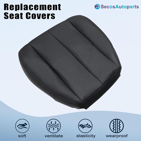 SecosAutoparts Driver Side Bottom & Top Replacement Seat Covers Black Perforated Leather Compatible with Subaru Outback 2010 2011 2012 2013 2014 in Saudi Arabia