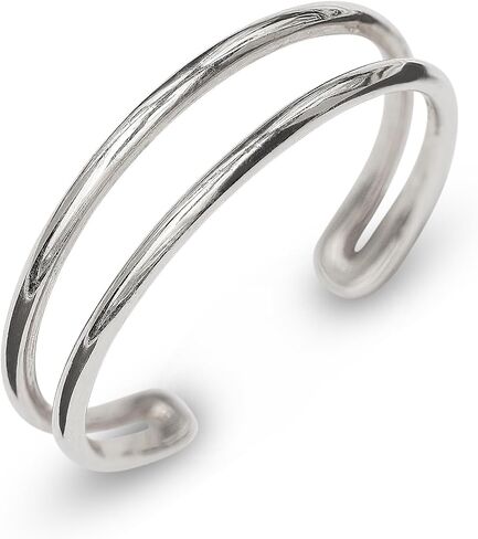 JewelryWeb - ROME RING ROW ROW مزدوج الذهب الصلب 10K أو أبيض -10 مم - خاتم أخمص القدم in Kuwait