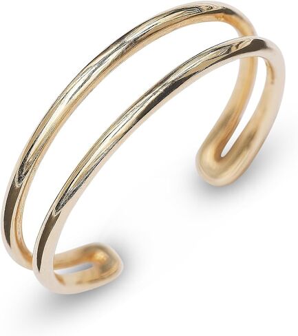 JewelryWeb - ROME RING ROW ROW مزدوج الذهب الصلب 10K أو أبيض -10 مم - خاتم أخمص القدم in Kuwait