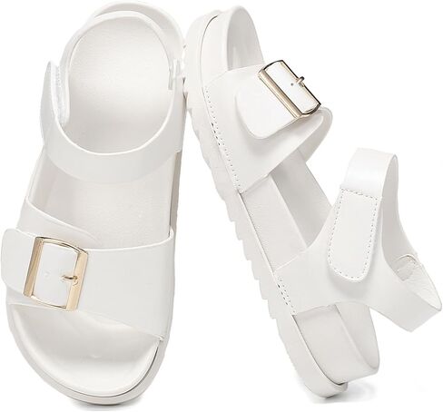 XTJSCBDSH Girls Sandals With Back Strap Adjustable Buckle Comfort Boys Water Sandals for Kids Lightweight Non-Slip Sole Children's Soft Slide Sandal Walking Open Toes Summer Flat Shoes in Kuwait