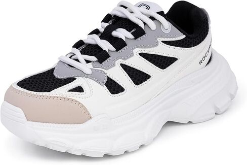 Rockport Kids Boys Sneakers - Durable, Breathable Mesh Design with Cushioned Sole for Comfort - Athletic Shoes for Walking, Running, and School Lace-Up/Bungee (Big Kids & Little Kids) in Saudi Arabia