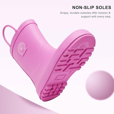 أحذية مطاطية مطاطية مقاومة للماء من Stelle Kids Foots للفتيات والفتيان ، ومقابض سهلة ، ومطاط طبيعي متين in Kuwait