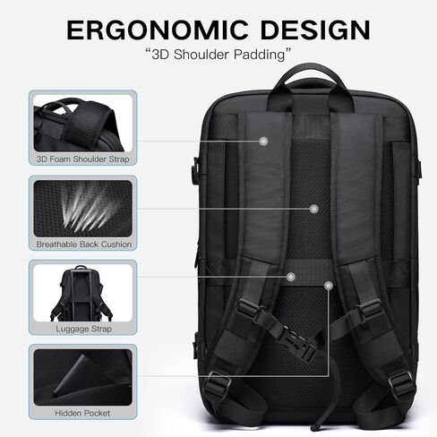 Vacuum backpack with pump,compression backpack for travel,50l Airback Backpack With Vacuum Seal,Business Back Pack,USB Charging Port bags Water Resistant Travel Backpack for Women & Men in Kuwait