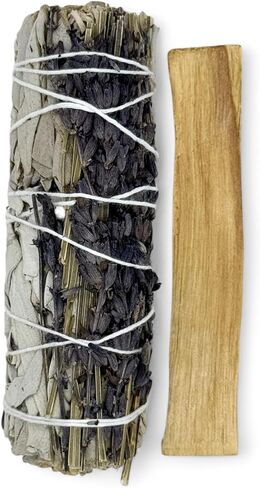 عضوية كاليفورنيا الحكيم الأبيض (سالفيا أبيانا) و Palo Santo Stick (الخشب المقدس) تلطيخ الحزمة (3 ، الحكيم الأبيض+حزمة اللافندر و Palo Santo Stick) in Kuwait