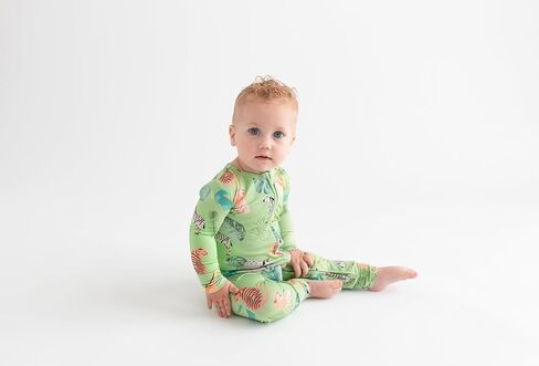 Posh Peanut Convertible Baby Sleepers - Footless Baby Pajamas with 2 Way Zipper for Easy Diaper Changes (Newborn/0-3 Months) Safari Animals in Kuwait