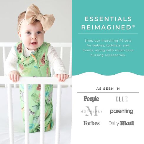 Posh Peanut Convertible Baby Sleepers - Footless Baby Pajamas with 2 Way Zipper for Easy Diaper Changes (Newborn/0-3 Months) Safari Animals in Kuwait