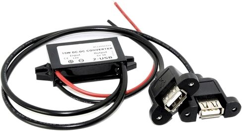 1PCS 12V 24V إلى 5V 3A 15W وحدة محول المنظم لتوريد الطاقة لشاحن السيارة Type-C Micro Output (USB واحد مع EAR_5V 3A) in Saudi Arabia