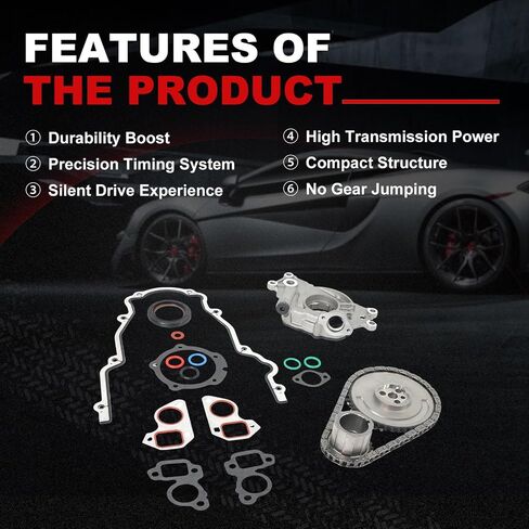 Timing Chain Kit 2.0L Fit for Equinox 2018–2019 for Traverse for Terrain 18–19 for Camaro 16-19, 2.0L 2.5L for Malibu 13–18 for Envision 16-19 for ATS 13–18，2.5L for Colorado aCrosse Car Engine in Saudi Arabia