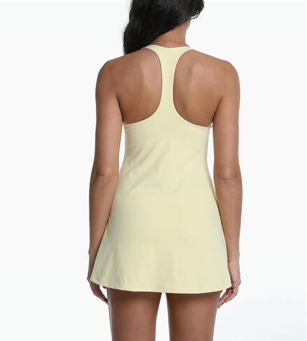 Womens Tennis Dress Built in Shorts Athletic Golf Active Workout Dress with Pockets in Kuwait